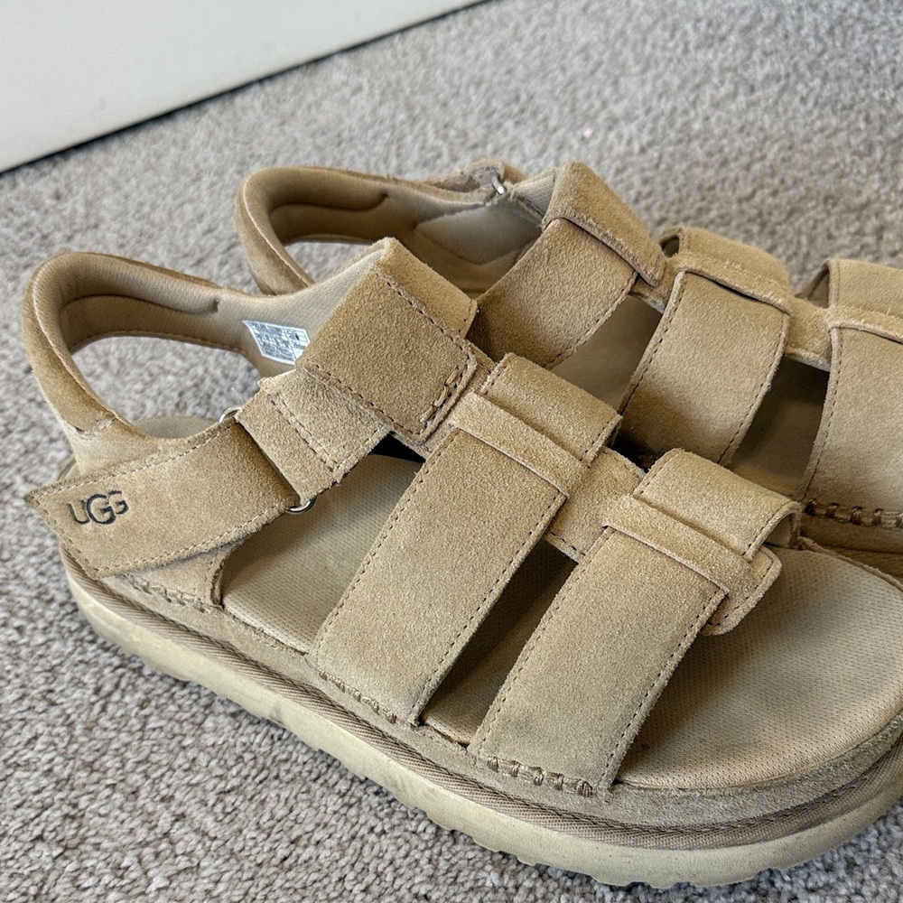 UGG Women's Goldenstar Strap Fisherman Sandals in a beige